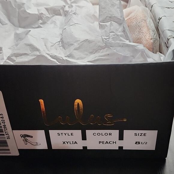 LULUS STYLE XYLIA PEACH NIB WOMEN'S SIZE 8.5 BEAUTIFUL - Picture 4 of 16